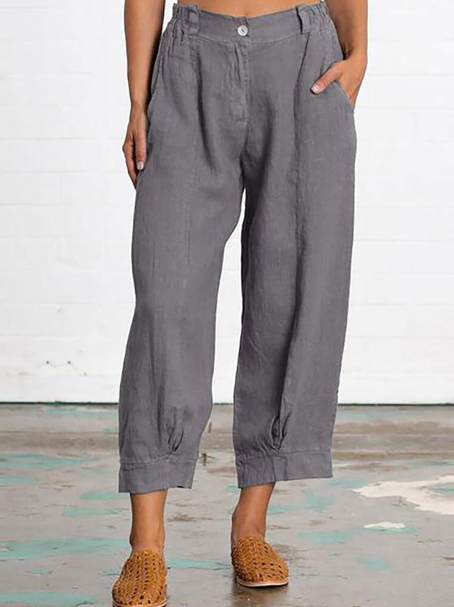 Bellevoga Mid Waist Straight Leg Pants