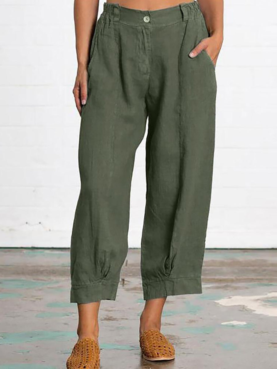 Bellevoga Mid Waist Straight Leg Pants