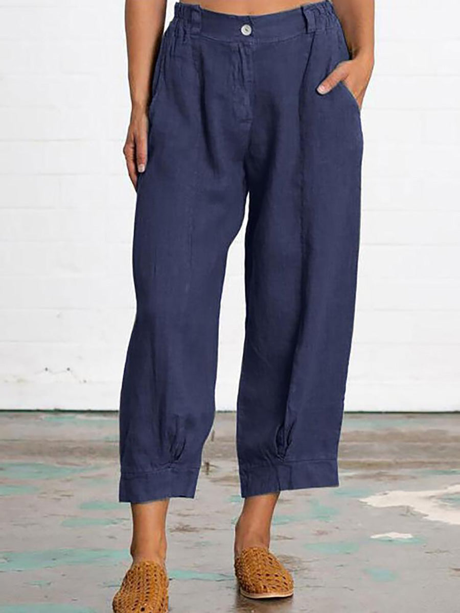 Bellevoga Mid Waist Straight Leg Pants