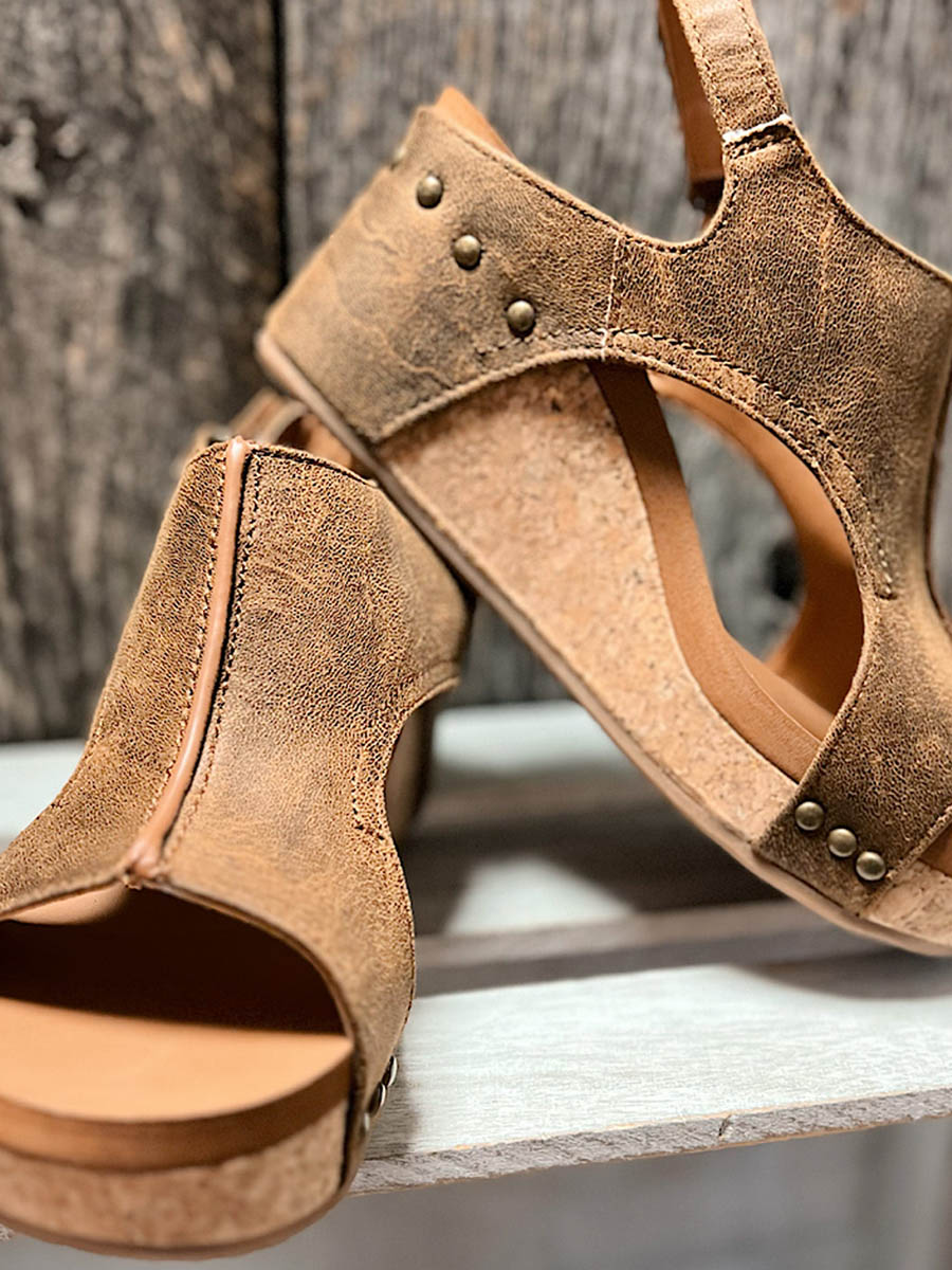 Bellevoga Mid Heel Wedge Sandals