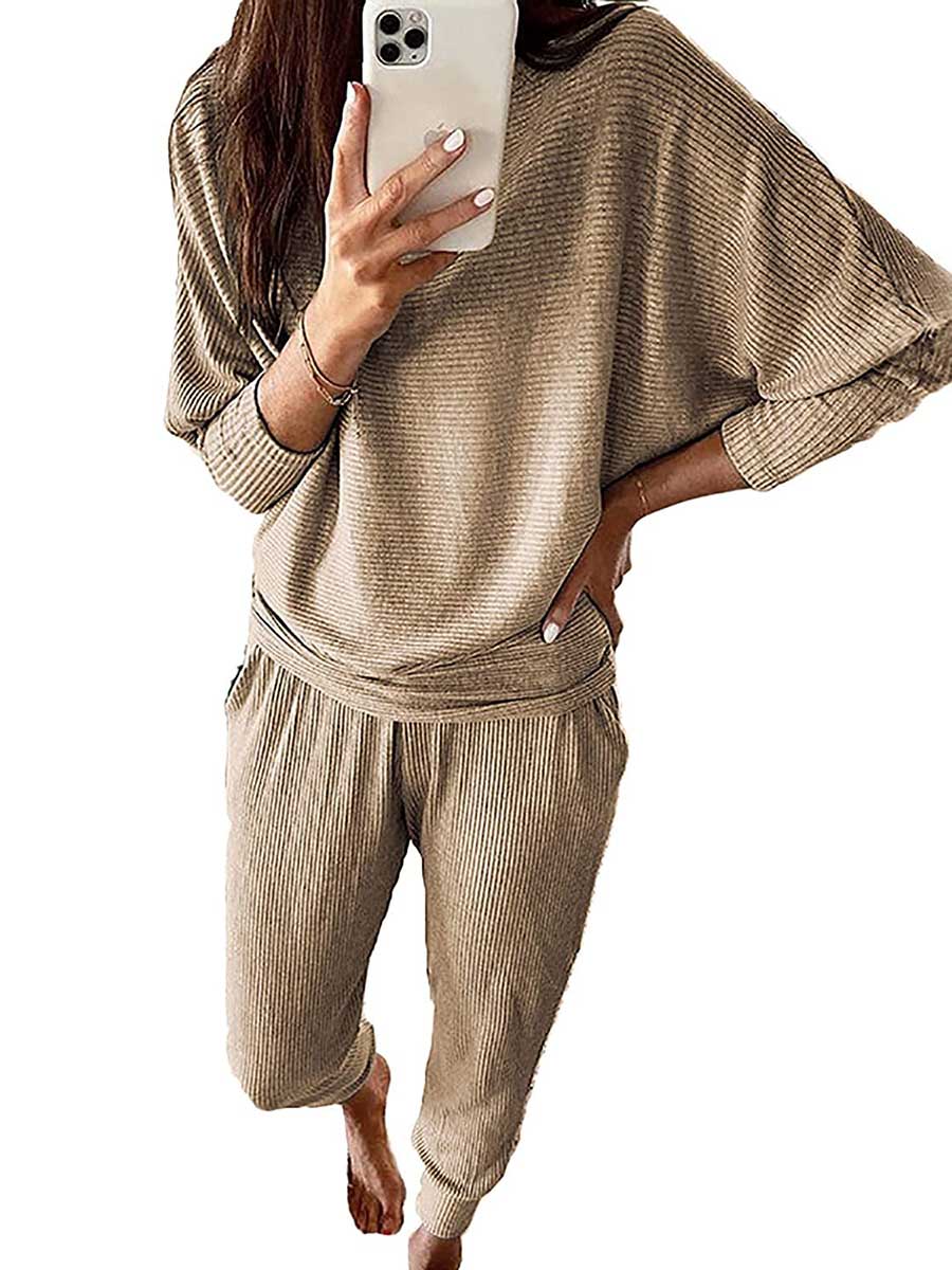 Bellevoga Long Sleeve Knit Sweatshirt Loungewear