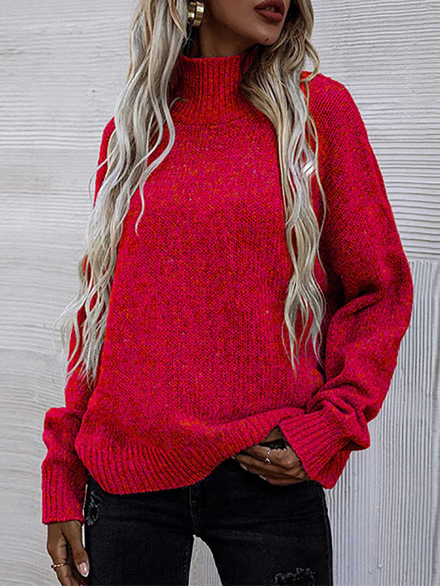 Bellevoga Loose Round Neck Pullover Twist Sweater