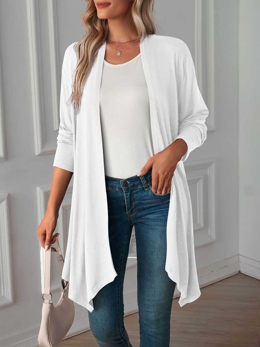 Bellevoga Long Sleeve Cardigan Jacket Long Top