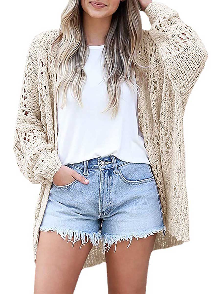 Bellevoga Loose Sweater Cutout Knit