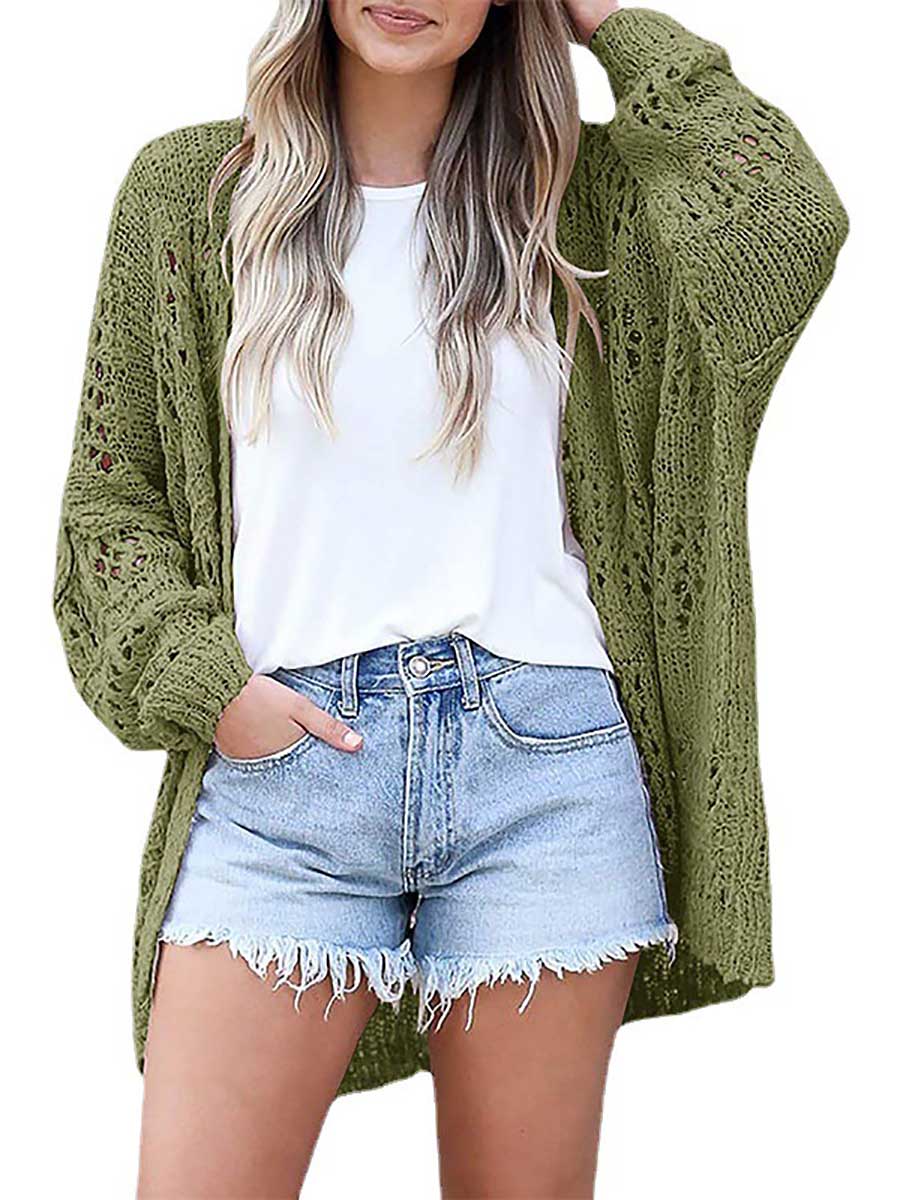 Bellevoga Loose Sweater Cutout Knit