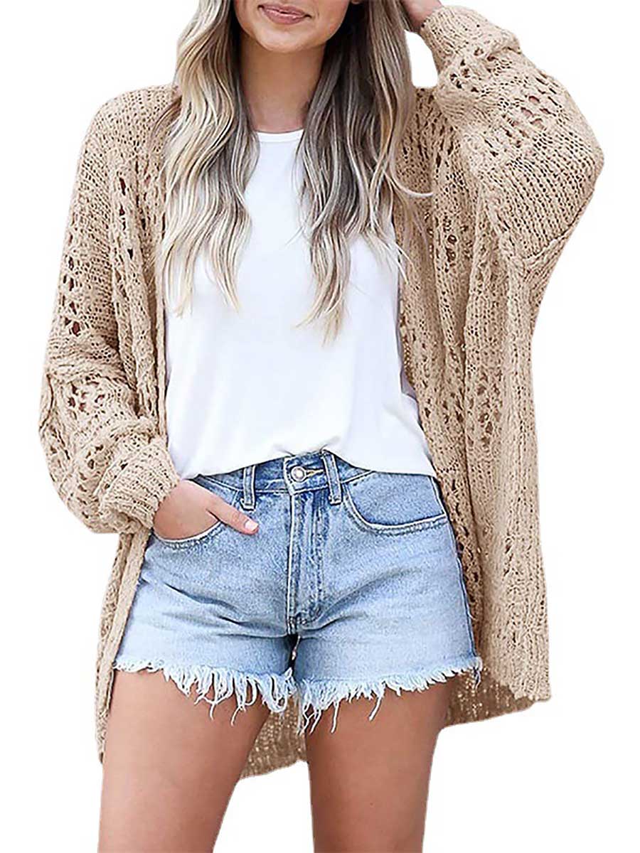 Bellevoga Loose Sweater Cutout Knit