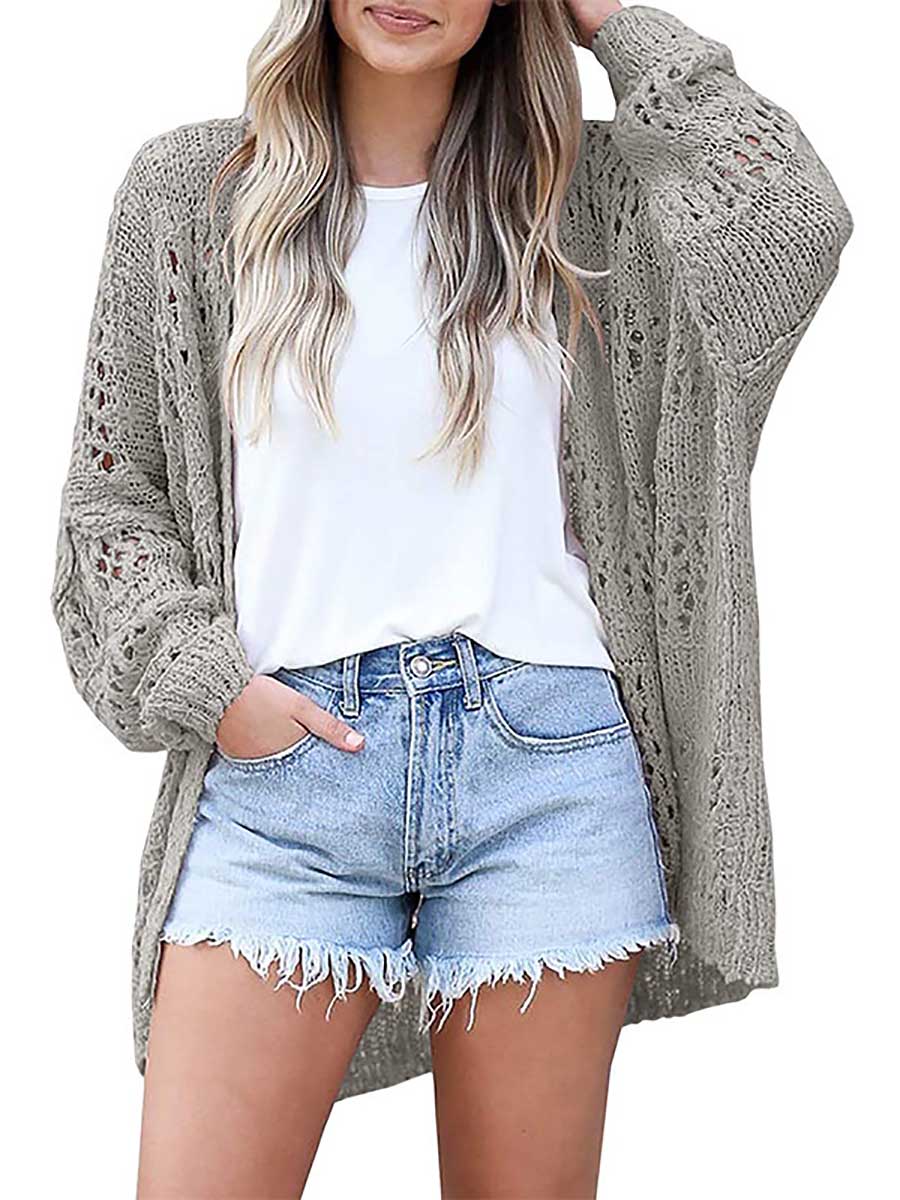 Bellevoga Loose Sweater Cutout Knit