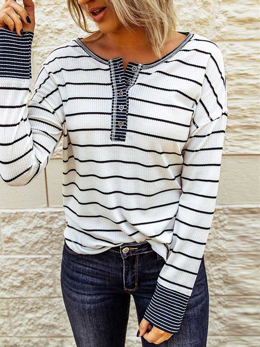 Bellevoga Bottom Shirt Round Neck Loose Tops