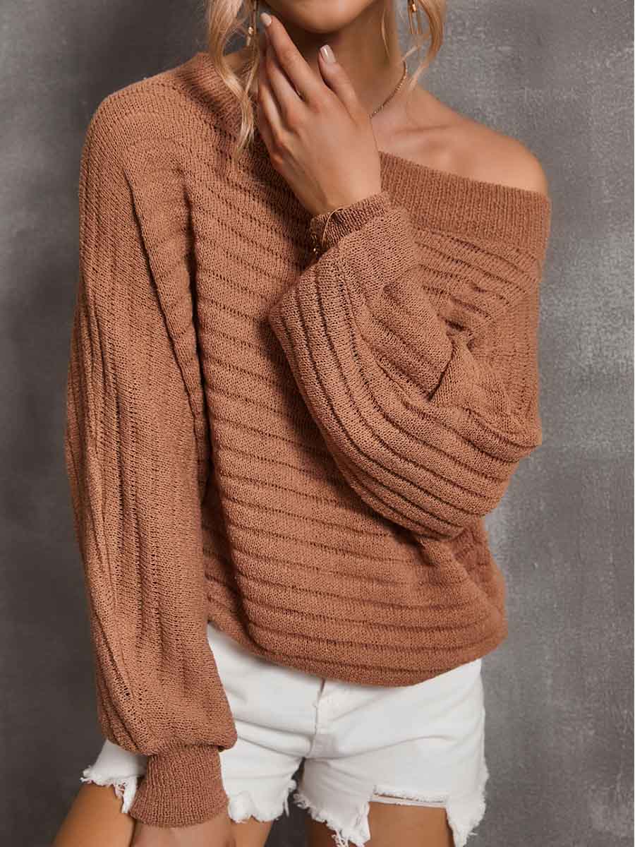 Bellevoga Fashion Off-shoulder Sweater