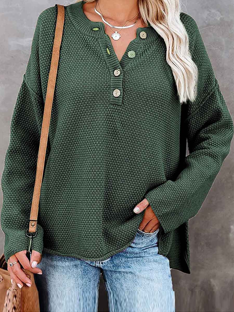 Bellevoga Comfy Button Sweater