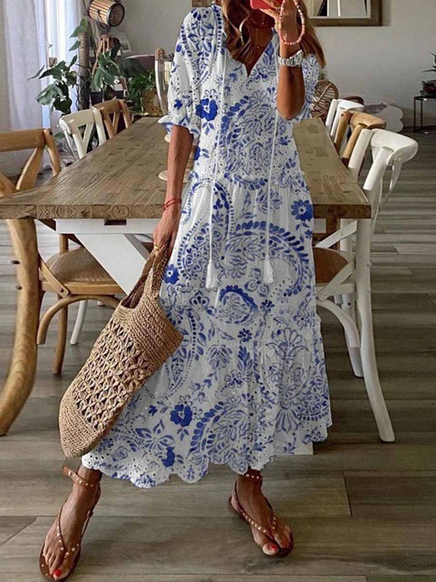 Bellevoga Sweet Print Dress