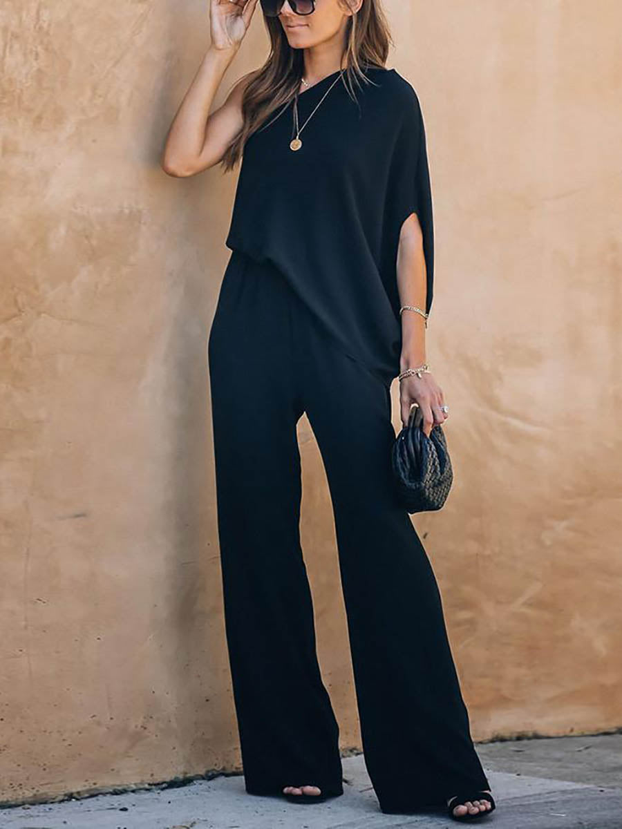 Bellevoga Sexy Strapless Loose Jumpsuit