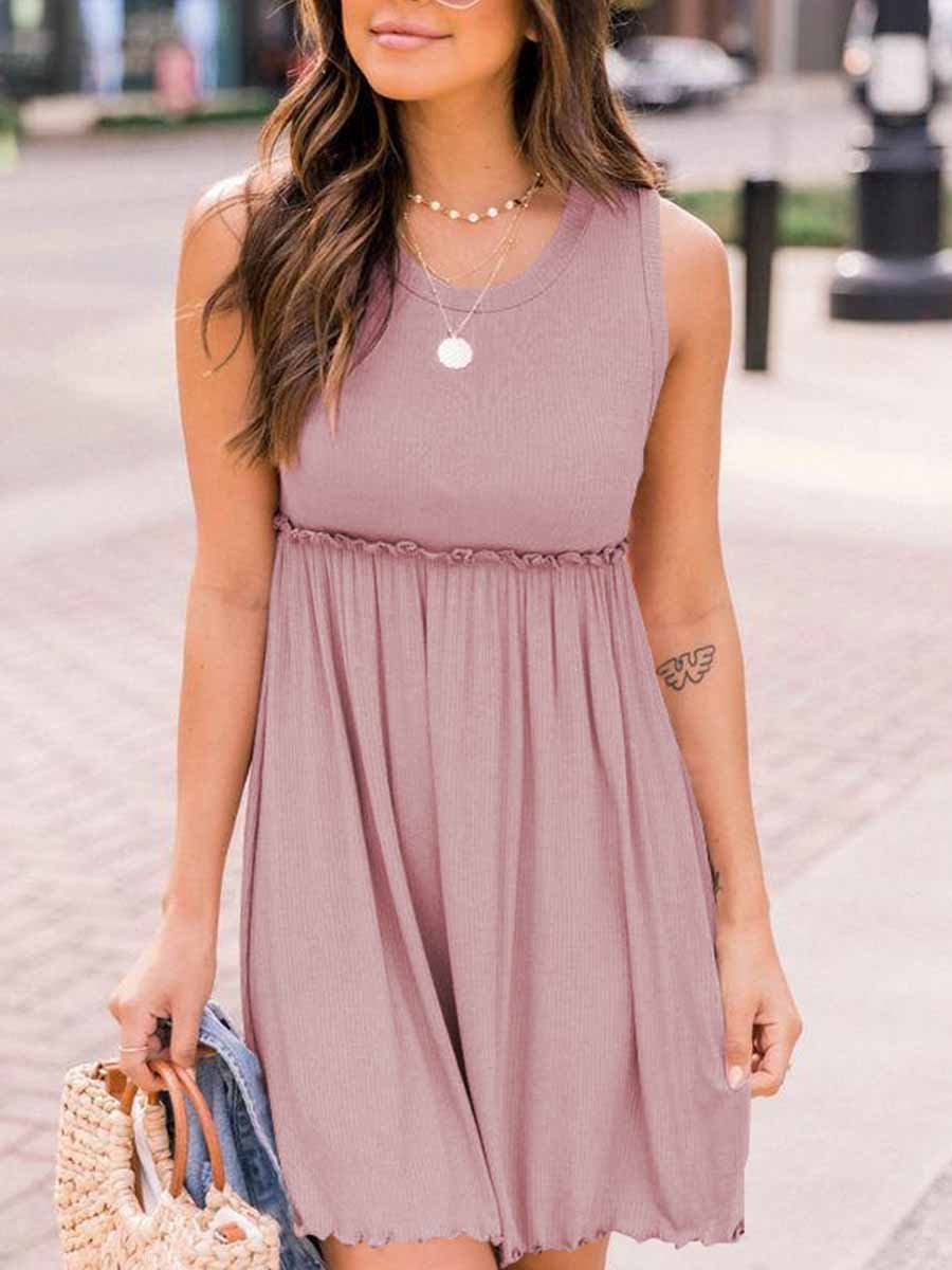 Bellevoga High Waist Knit Vest Dress