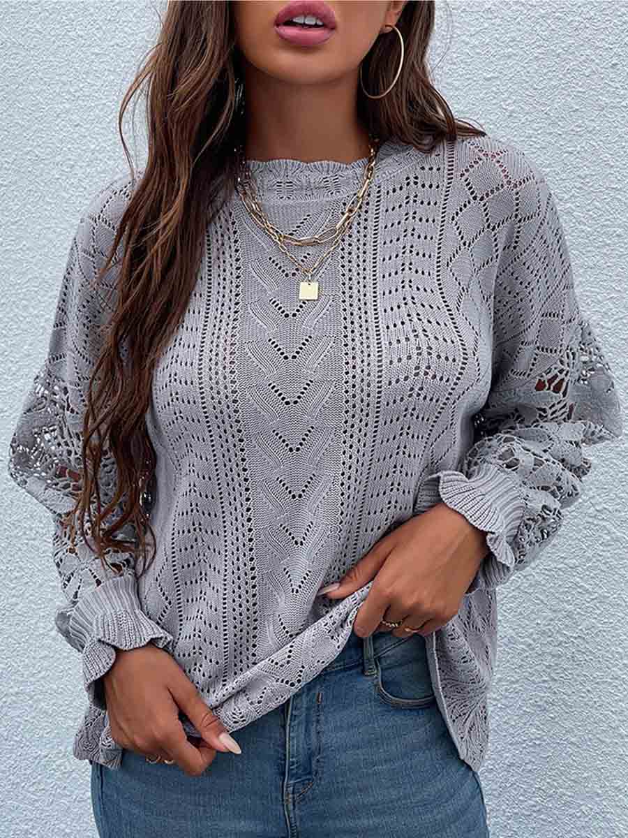 Bellevoga Lace Hollow Sweater